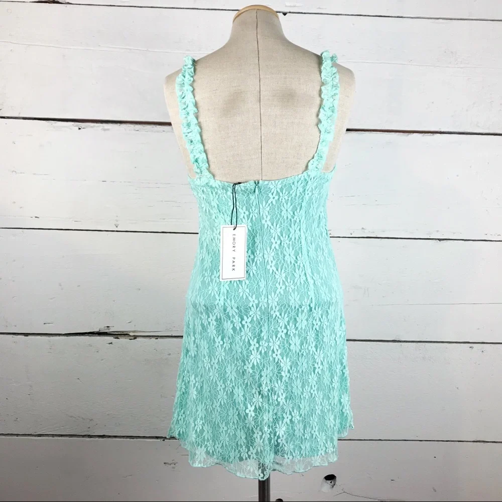 Mint Lace Mini Dress – Bustier Bodycon NWT - Picture 4 of 5